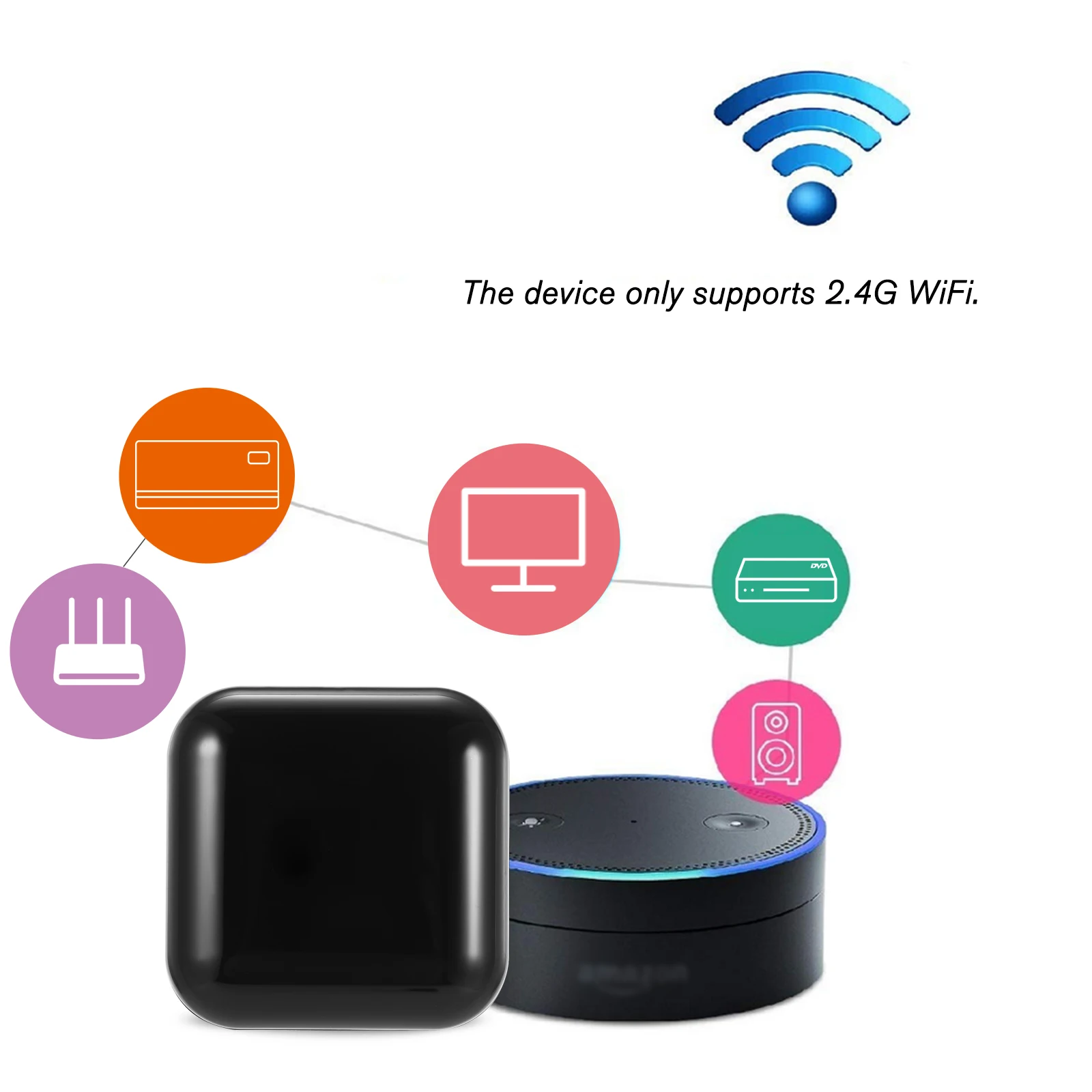 

WiFi-IR Remote IR Control Hub Enabled Infrared Universal Remote Controller Tuya Smart Life APP Compatible with Alexa Google Home