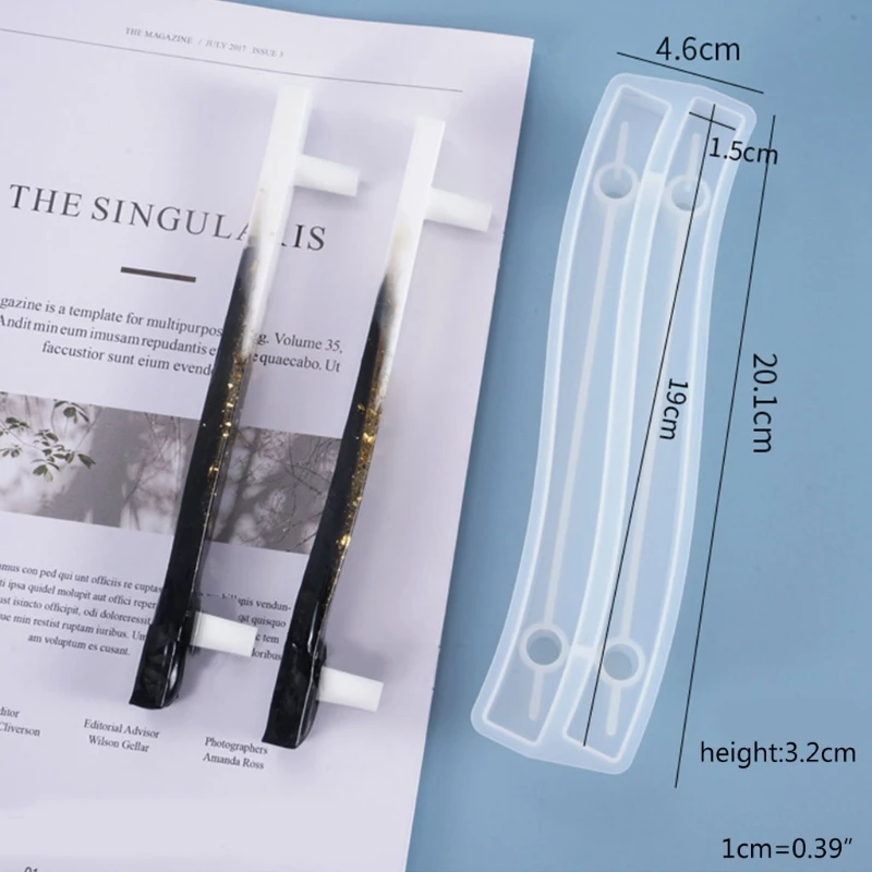 

Crystal Epoxy Resin DIY Mold Fruit Plate Bending Handle Casting Silicone Mould