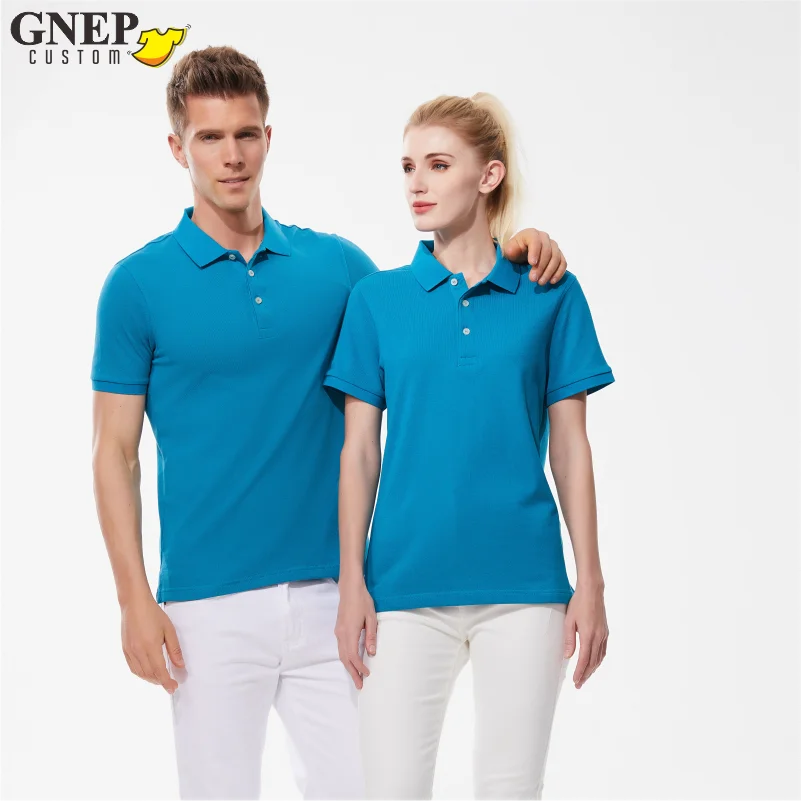 Мужская и Женская Повседневная рубашка-поло GNEP из 100% хлопка сделанная на заказ