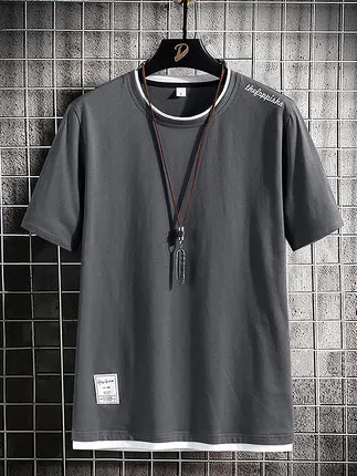 

Summer men's business casual short sleeve t-shirt 8733