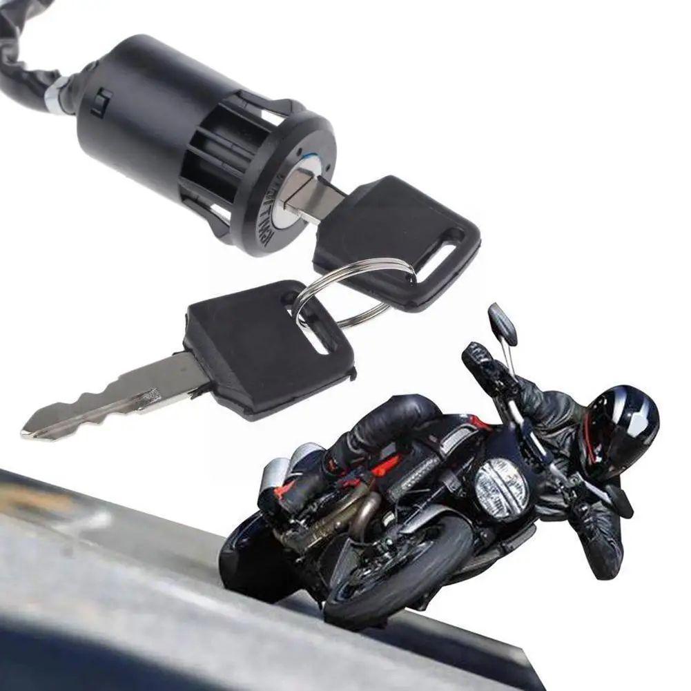 

General Motorcycle Ignition Switch Key With Wire For Motorcycle Accessories Switch Start Lock Engine Door F8Q5