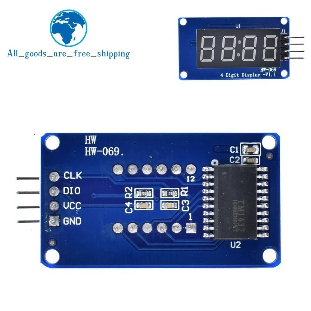 TM1637 светодиодный модуль дисплея для Arduino 7 сегментный 4 бита 0,36 дюймов часы красный анод цифровая трубка четыре последовательных платы драйвера пакет