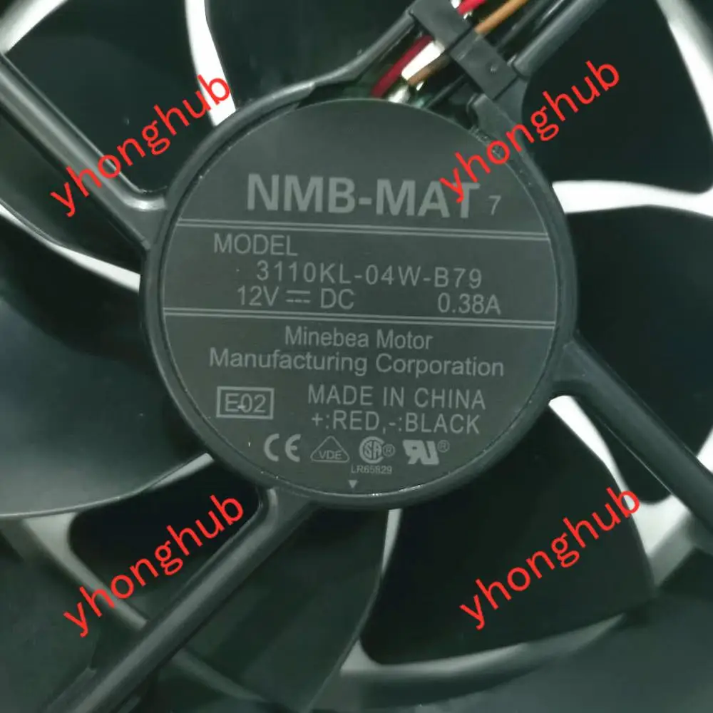 NMB MAT 3110KL 04W B79 E02 Сервер охлаждающий вентилятор DC 12V 0.38A 80x80x25 мм 3 провода|fan dc|square fanfan