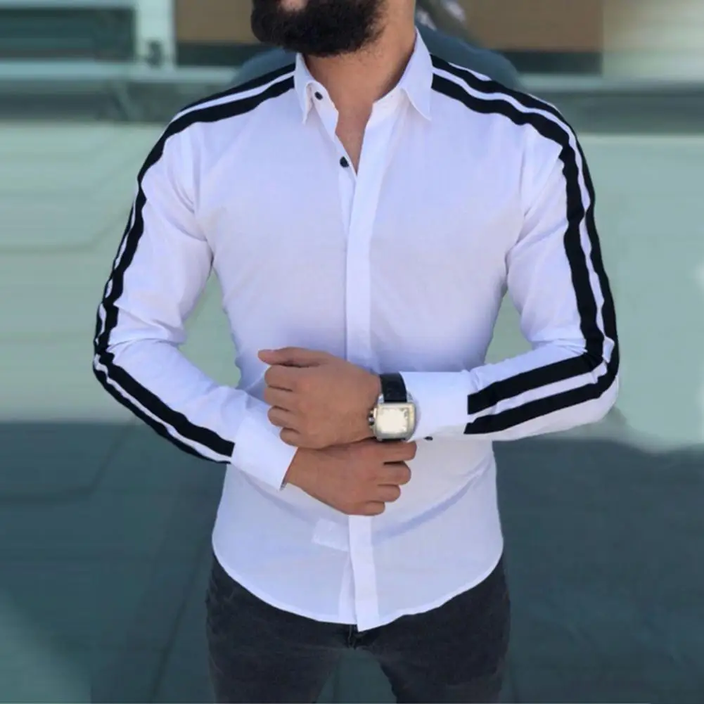 Мужская дышащая Осенняя Рубашка Hot apparel пуговицы для рубашек облегающая офисная