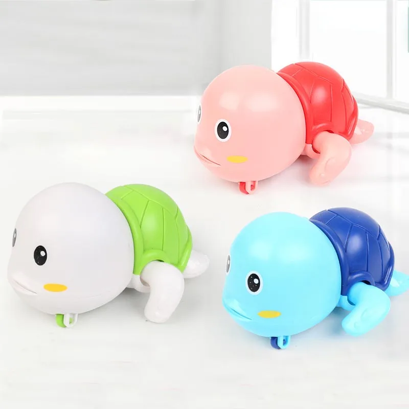 

Ripple Cartoon Animal 3Colors Swim Tortoise Mechanical Construction 1Pcs Kids Beach Bath Toys Baby Water Toy Children's Supplies