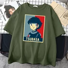 Футболка мужская с рисунком енота, модная Милая одежда в стиле Харадзюку, топ с коротким рукавом, оверсайз