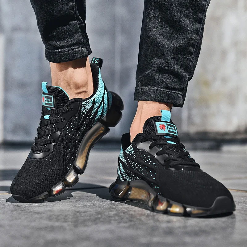 2021 Mesh Upper Casual Men's Sneakers New Popcorn Daddy Shoes Fashion Leisure Footwears Damping Breathable Running Shoes Male