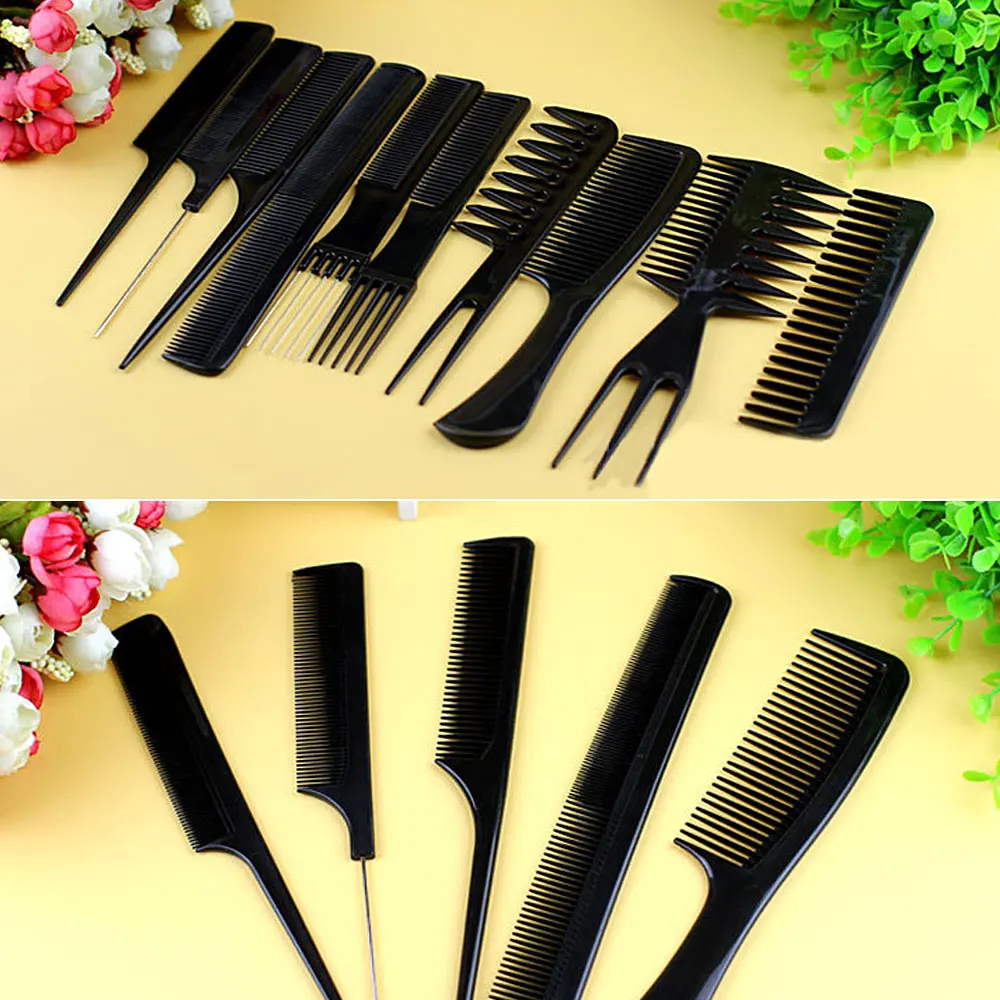 10 шт./компл. Антистатическая Бриллиантовая Расческа для стрижки волос