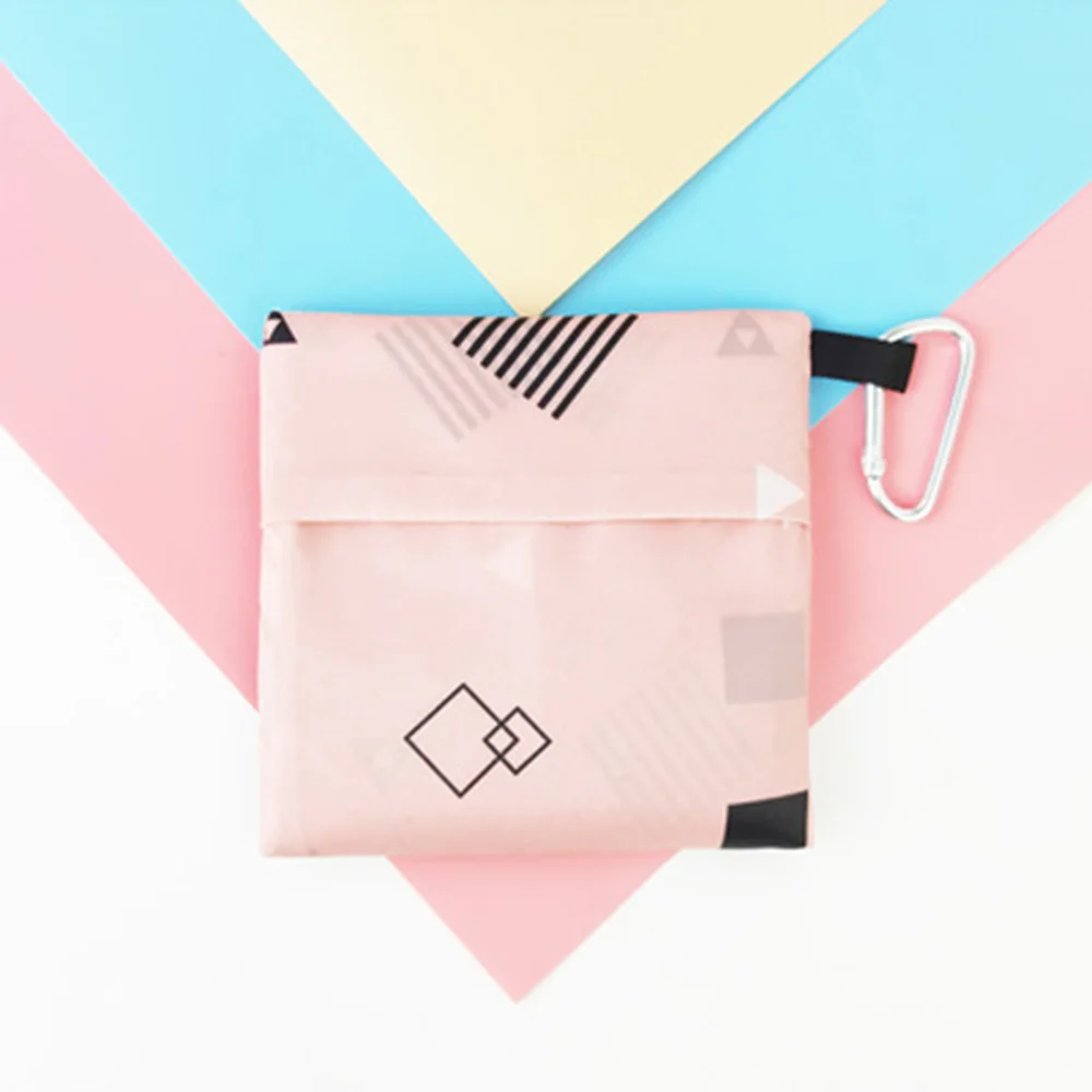

Nylon Foldable Recycle Shopping Bageco Friendly Ladies Reusable Shopping Tote Bag Floral Fruit Vegetable Grocery Pocket
