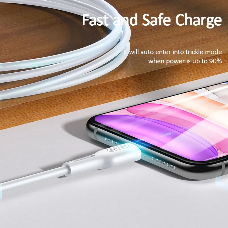Кабель быстрой зарядки USAMS PD type C для освещения 18 Вт iPhone 11 Pro Max 8 XR XS Macbook зарядное