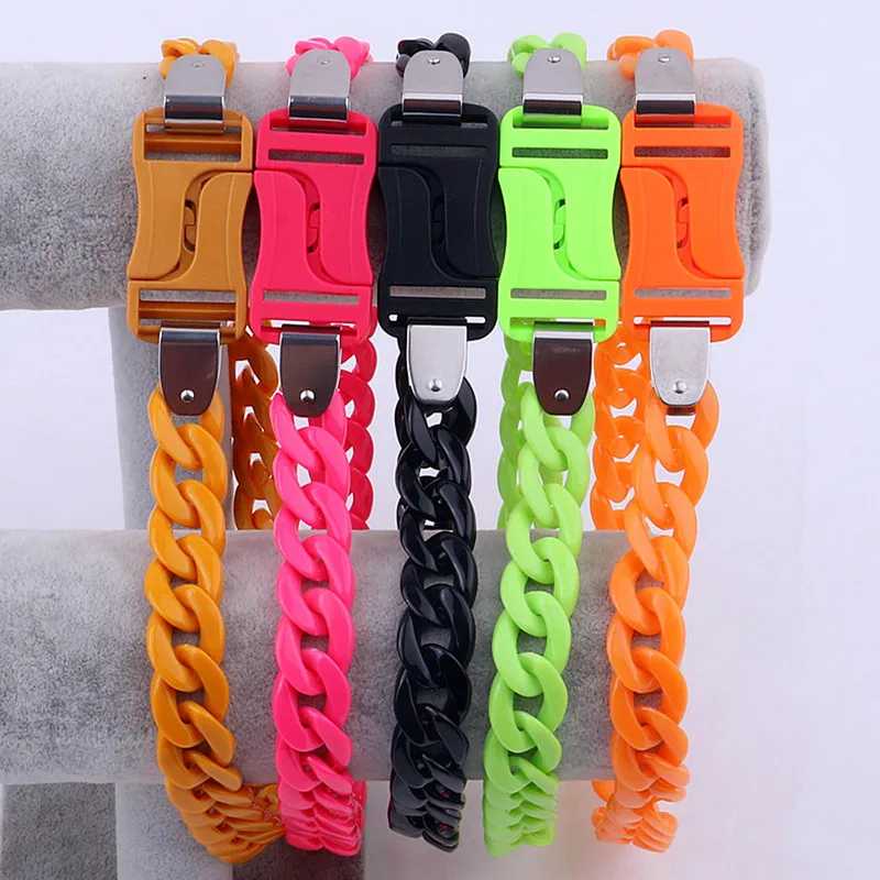 Ожерелье-чокер мужское/женское акриловая цепочка в стиле панк | Украшения и