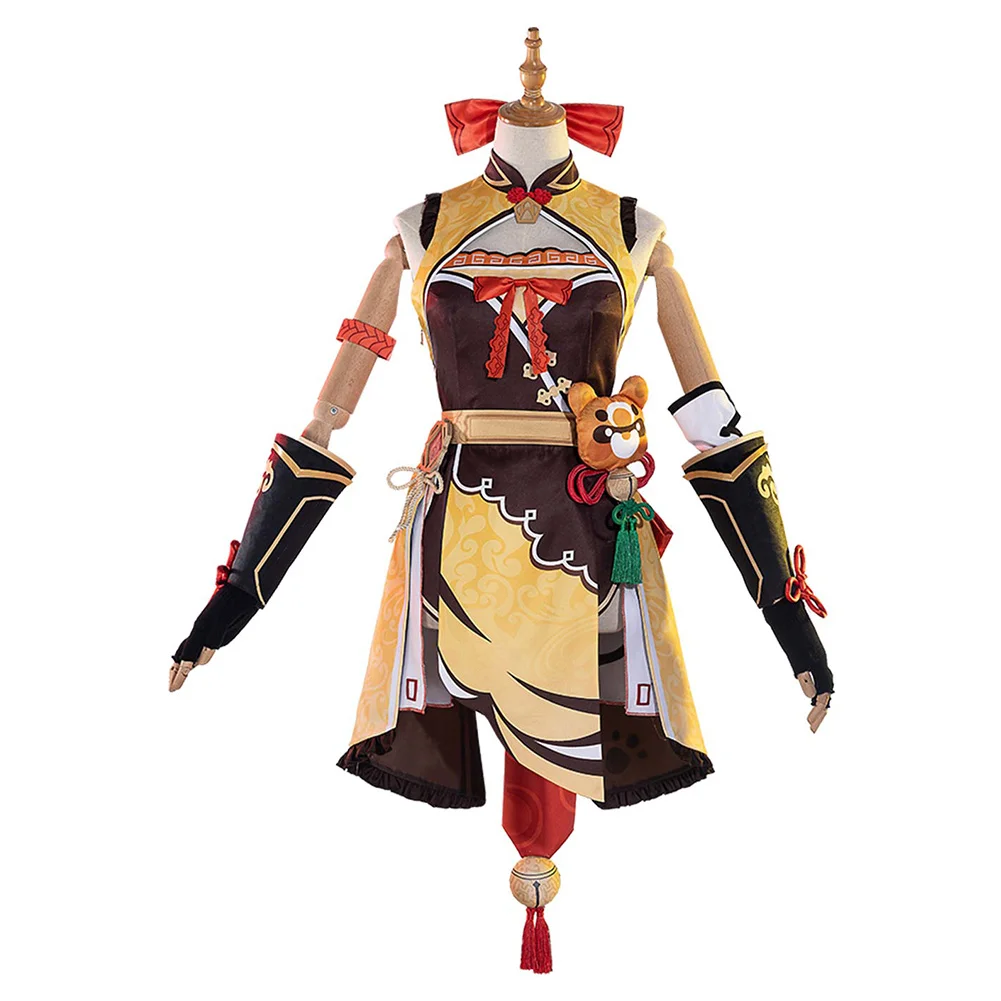

Anime Game Genshin Impact Xiangling Cosplay Costume Outfits Halloween Carnival Costume Women Christmas Gift for Girl