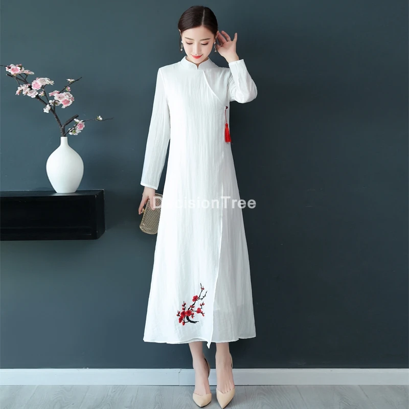 

2021 сетки, длина по щиколотку, элегантное платье в китайском стиле «Ципао платья Китайский традиционный cheongsam халат вечерние Улучшенная своб...