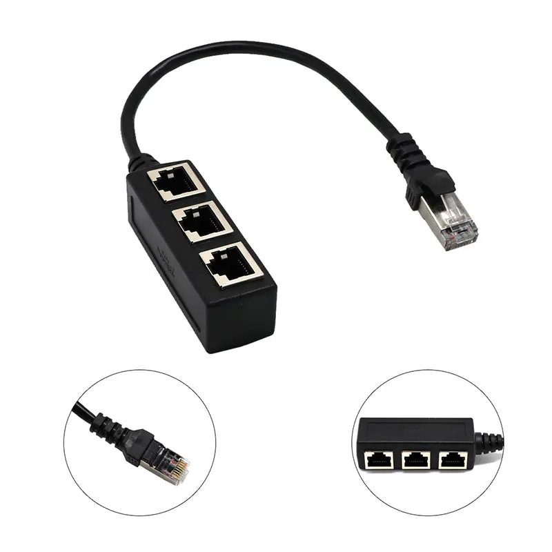 Разветвитель Y RJ45 переходной кабель 1-2 шнур переключателя адаптера для CAT 5 LAN Ethernet