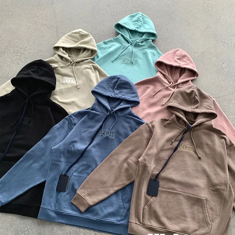 

High Street brand Kith Embroidery Design Oversized Hoodie Men's Hoodies Women's Sweatshirt Y2k Hooded Sweatshirts