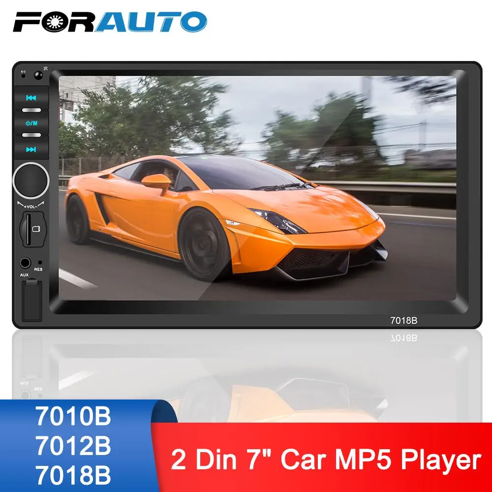 

7" Stereo Receiver Car MP5 Player Mirror Link Multimedia Player HD Head Unit 2Din AUX Universal Car Radio 7010B /7012B/7018B