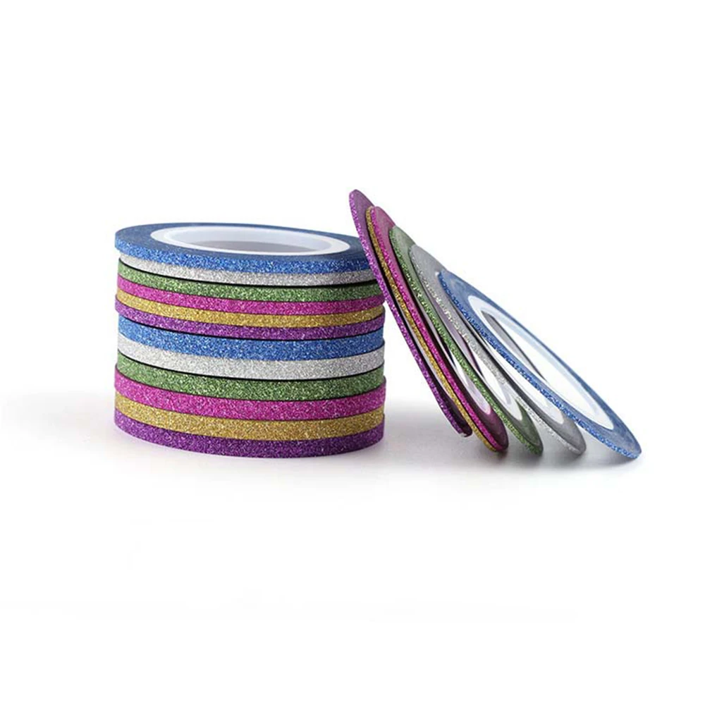

6 рулонов (6 цветов), блестящая лента для рисования ногтей, линии, маникюрные наклейки, 1 мм/2 мм/3 мм, наклейка для полировки геля %