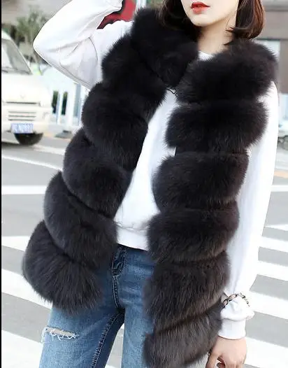 Clobee 2020 Winter Women's Faux Fur Coat Artificial Vest Furry Vests Femme Jackets Plus Size Warm Fake Gilet Z3 | Женская одежда