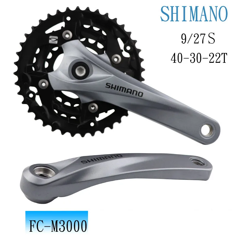 

FC - M3000 Crankset 3 X 9 Speed Hole Tooth Plate Bike Crank Set For 40 - 30 - 22T MTB Bicycle Accessories -40