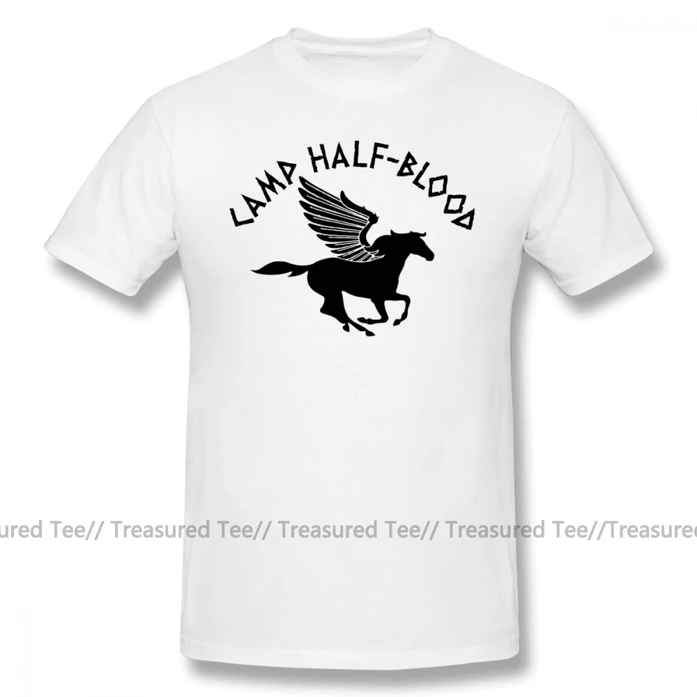 Перси Джексон Футболка Camp Half Blood Футболка мужская летняя футболка забавная 4xl 100 хлопок короткий рукав принт футболка - Цвет: White