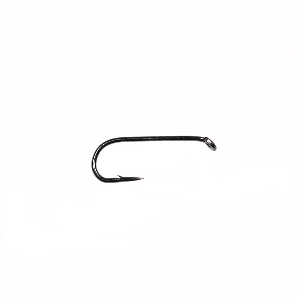 Bimoo 50 шт. Fly Fishing Сухой Fly Hook 2X Стандартный Провод Nymph Hook Черный никель отделка для завязывания мух материал размеры 14 16 18 20 22