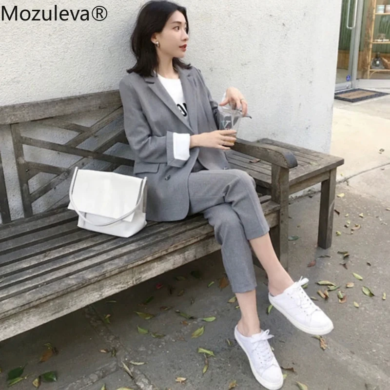 Женский деловой костюм Mozuleva Офисная форма Официальный брючный однобортный