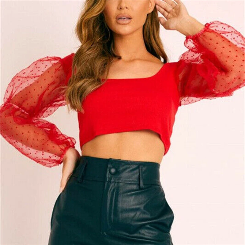 Новинка 2019 модная сексуальная женская прозрачная сетчатая ткань одежда для