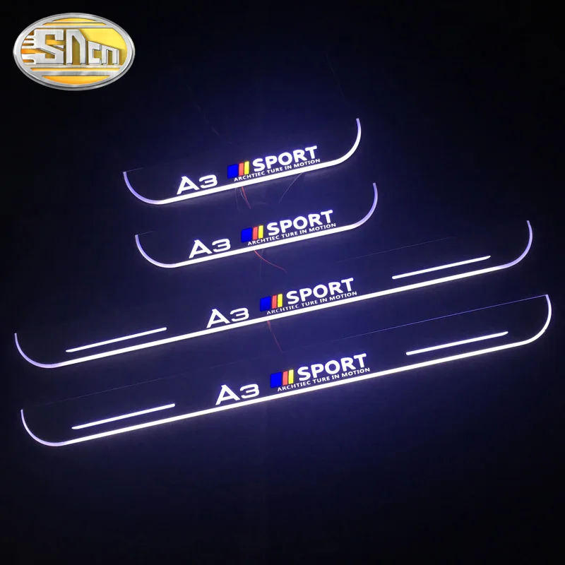 Led перемещение двери Накладка для Audi A3 S3 седан 2003 2019 динамического порога