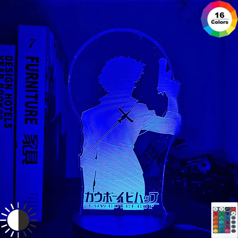 

Anime Led Light Cowboy Bebop Spike for Bedroom Decor Night Light Kids Children Birthday Gift Manga Cowboy Bebop 3d Lamp Bedside