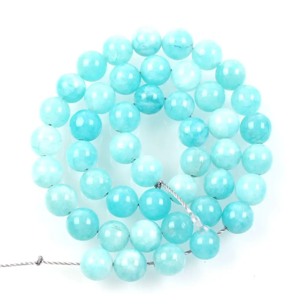 8 Colors 6-10mm Round Solid Color White Marble Stone Bead Natural Loose Beads Jewelry Making Bracelet Necklace Handmade | Украшения и