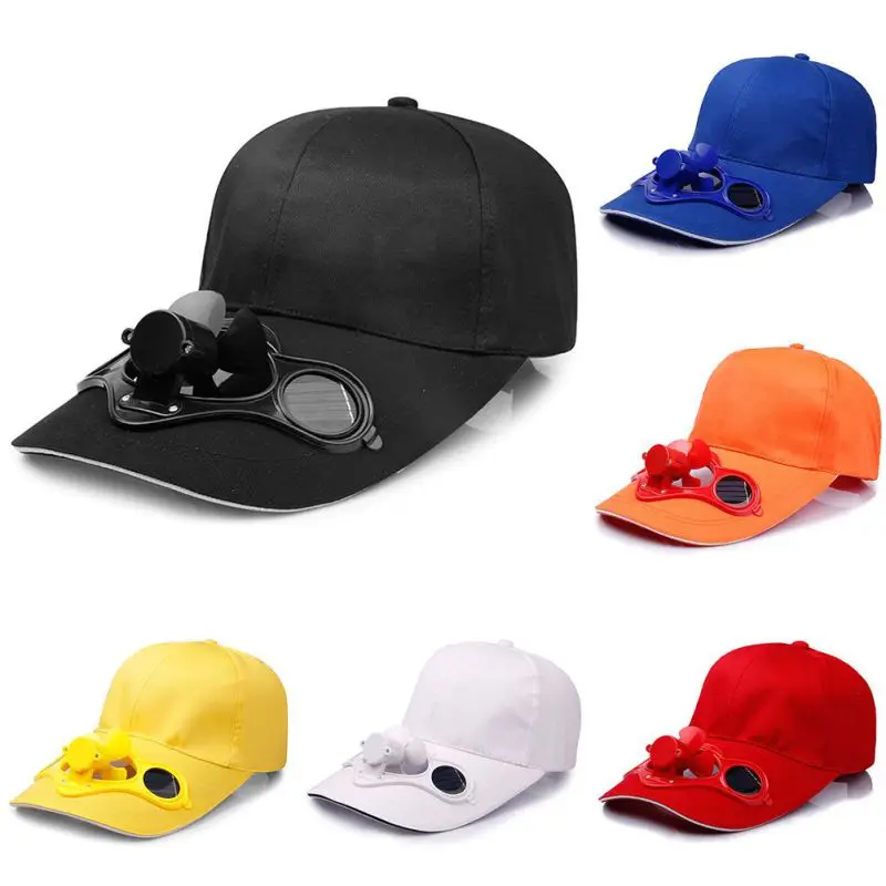 

Fashion Wide Brim Outdoor Sports Hat Cap With Solar Sun Power Cool Fan Summer Cycling Snapback Fishing Hat Baseball Cap with Fan