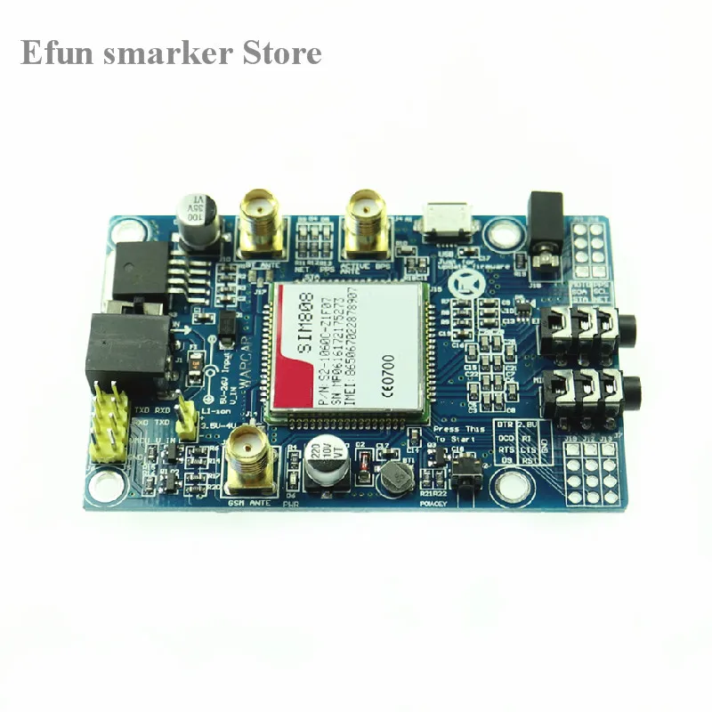 SIM808 модуль GSM GPRS GPS макетная плата IPX SMA с антенной для Arduino Raspberry Pi Поддержка 2G 3G 4G