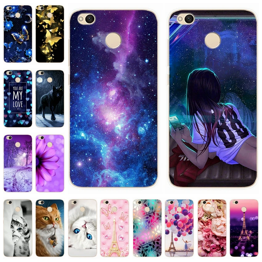 Phone Case for Xiaomi Redmi 4X 5.0" Cute Cat Silicon Soft TPU Back Cover Xiomi Redmi4X 4 X Bumper Capa |