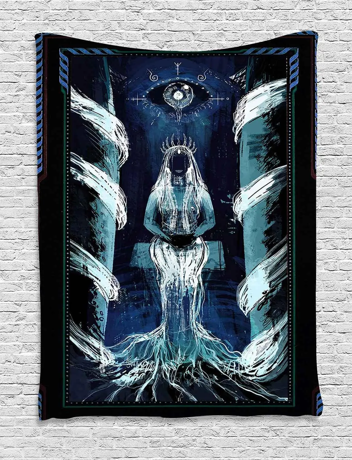 

Simsant Tarot Constellation Tapestry Psychedelic Myth Divination Wall Hanging Tapestries for Living Room Bedroom Home Decor