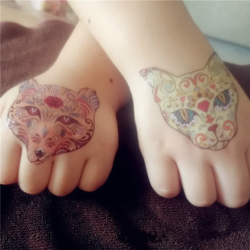 10 шт./компл. Мультяшные наклейки-татуировки для детей детская имитация