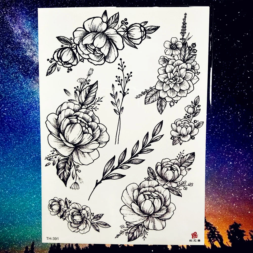PTH391 Мира Gigeon в стиле «Ловец снов»; серьги Henna Mandala цветов и птиц Тотем временная татуировка Стикеры перо Водонепроницаемый татуировки, боди-арт поддельные татуировки - Цвет: PTH391