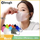 Маска Elough с сертификатом CE, 3D Защитная маска для лица, одноразовая маска, 3-слойная Пылезащитная дышащая фильтрационная респираторная маска PM2.5