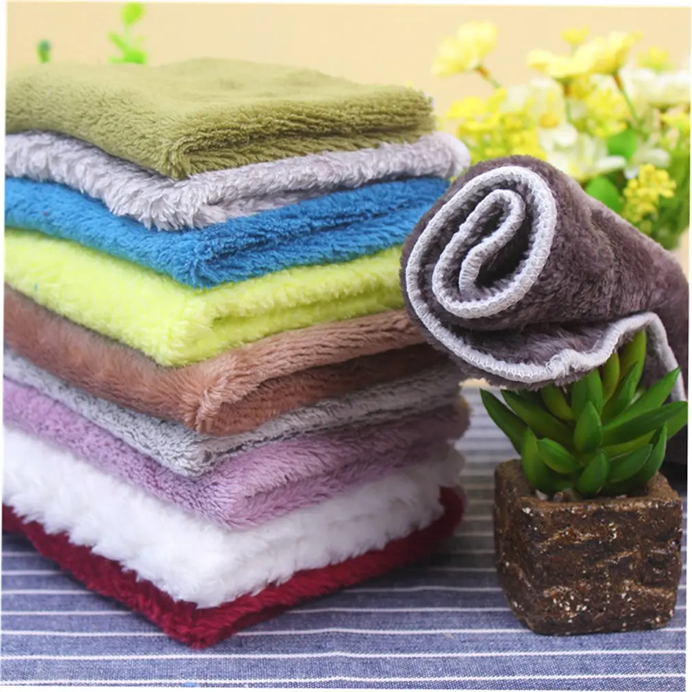 High Efficient Fiber Rag Dish Cloth Bamboo Washing Towel Kitchen Wiping Rags HandTowels Cleaning Cloths dropshipping | Дом и сад