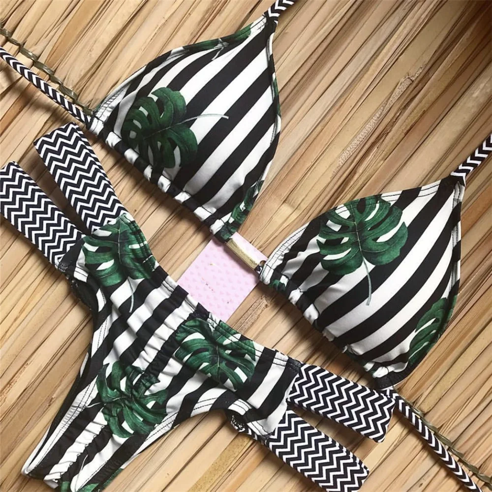 

bikini 2021 Feshion Womens Sexy Bikini Set Hot Stamp Sport Swimwear Push-Up Padded Swimsuit swimwear women tankini biquini