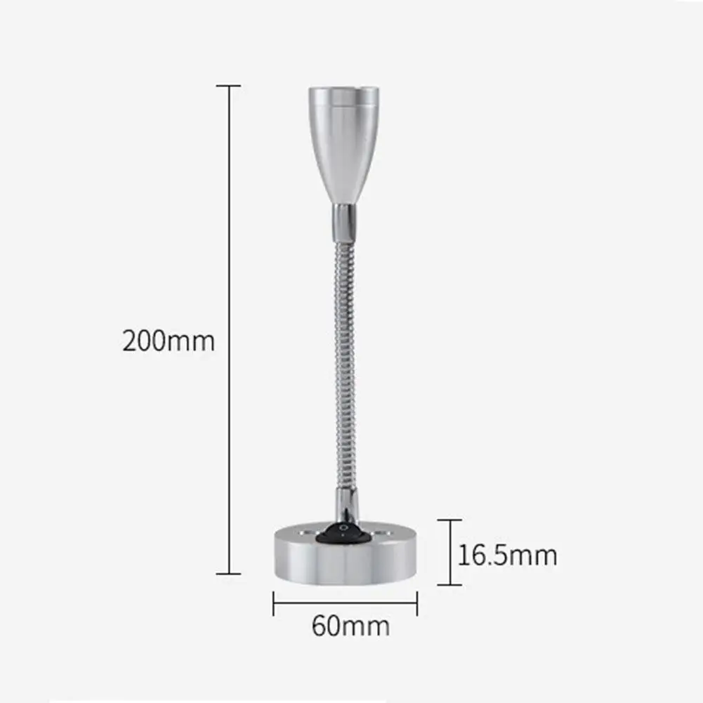 

Black Silver DC12V Dimmable led Wall Lamp with Flex Output and Socket, Neck USB Reading Light LED USB L6D7