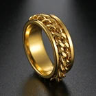 Кольца на палец для мужчин и женщин, цепь в стиле рокпанк золотого цвета, модные ювелирные изделия для вечеринкисвадьбы, хороший подарок