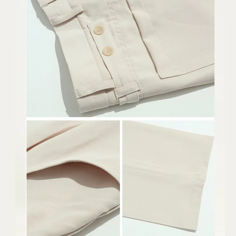 

Male Japan Korea Streetwear Vintage Fashion Slim Fit Straight Trousers Spring Summer Pants Men Business Casual Suit Pant