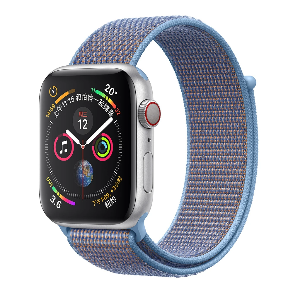 Cerulean Нейлоновый ремешок для Apple Watch серии 5 42 мм iwatch 44 мм ремешок 38 мм 40 мм iwatch sreies 4 3 2 pulseira браслет ремешок для часов - Цвет ремешка: Cerulean