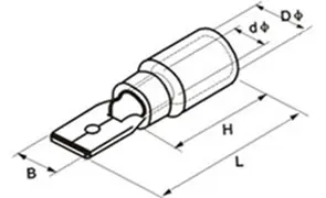 100 шт. 6,3 мм 16-14AWG FDFD/FDD/MDD 2-250 Женский Мужской изолированный Электрический обжимной терминал для 1,5-мм2 Кабельный разъем провода