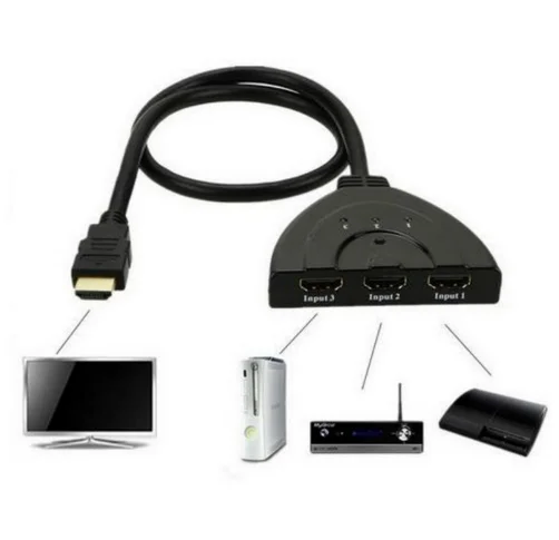 4K* 2K 3D Mini 3 Порты и разъёмы HDMI переключатель с пультом дистанционного управления 1.4b 4K видео коммутатор с мультимедийным интерфейсом высокой четкости 1080P 3 в 1 из Порты и разъёмы концентратор для DVD HDTV Xbox PS3 PS4 - Цвет: 1080p