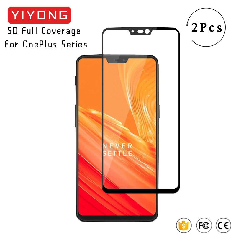 YIYONG 9D полное покрытие Oneplus 3T 5 T 6 закаленное стекло One plus 7 Защита экрана для Plus