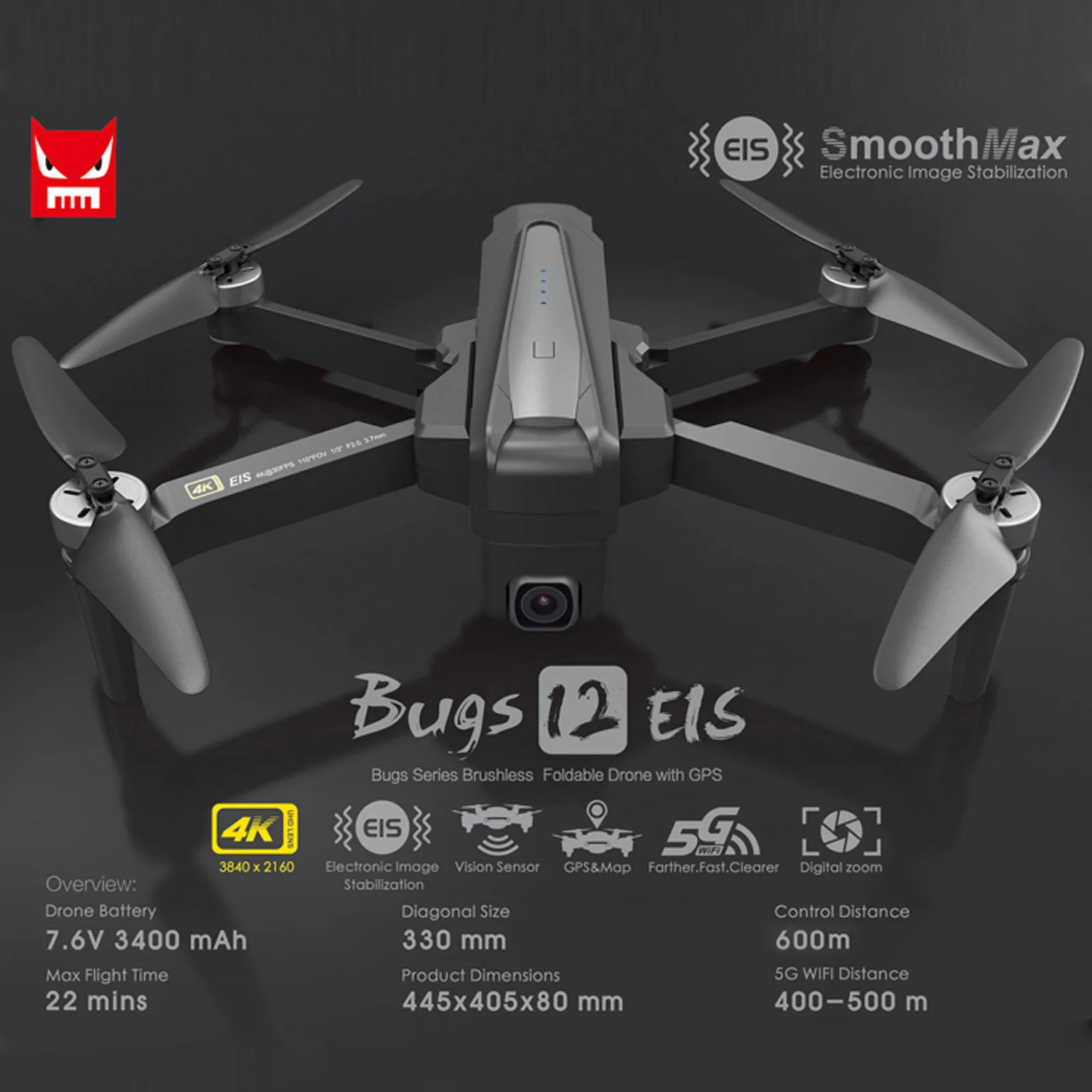 2021 B12 ошибки 12 EIS GPS Дрон с разрешением 4K 5G цифровая камера Wi Fi переменным фокусным