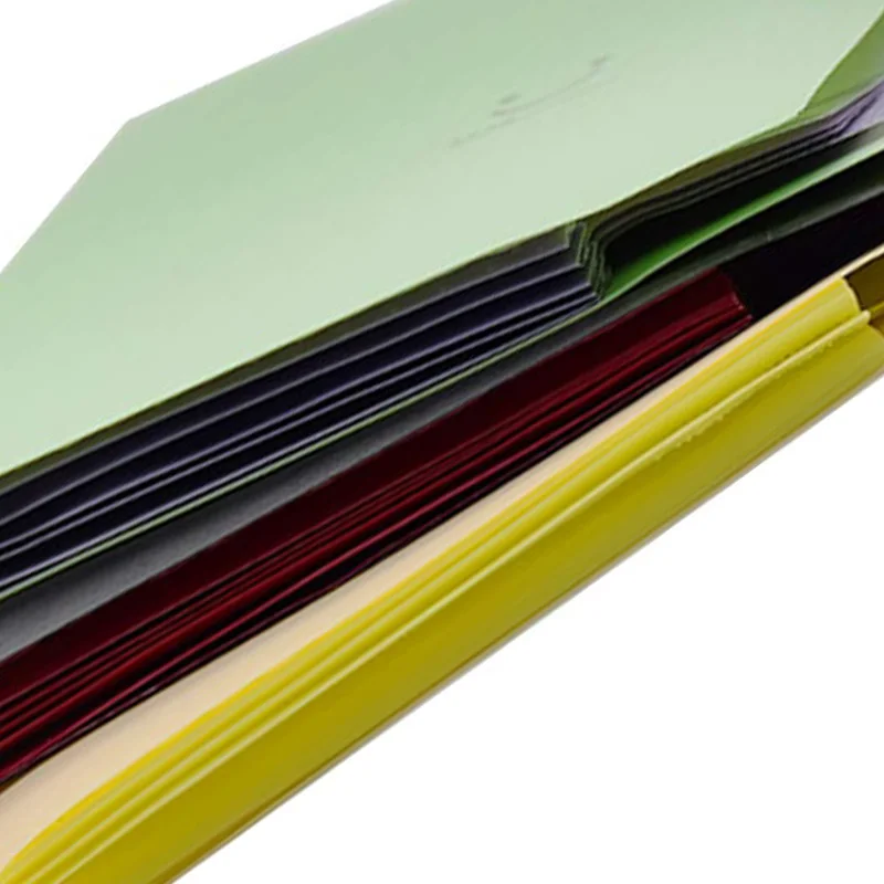 Цветной бумажный аккордеон папки для файлов 3 цветов расширяющийся файл