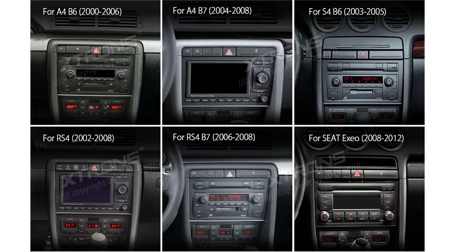 XTRONS " андроид 9,0 PX5 стерео DVD плеер радио gps OBD для Audi A4 S4 B6 B7 RS4 2002-2005 2006 2007 2008 для сиденья Exeo