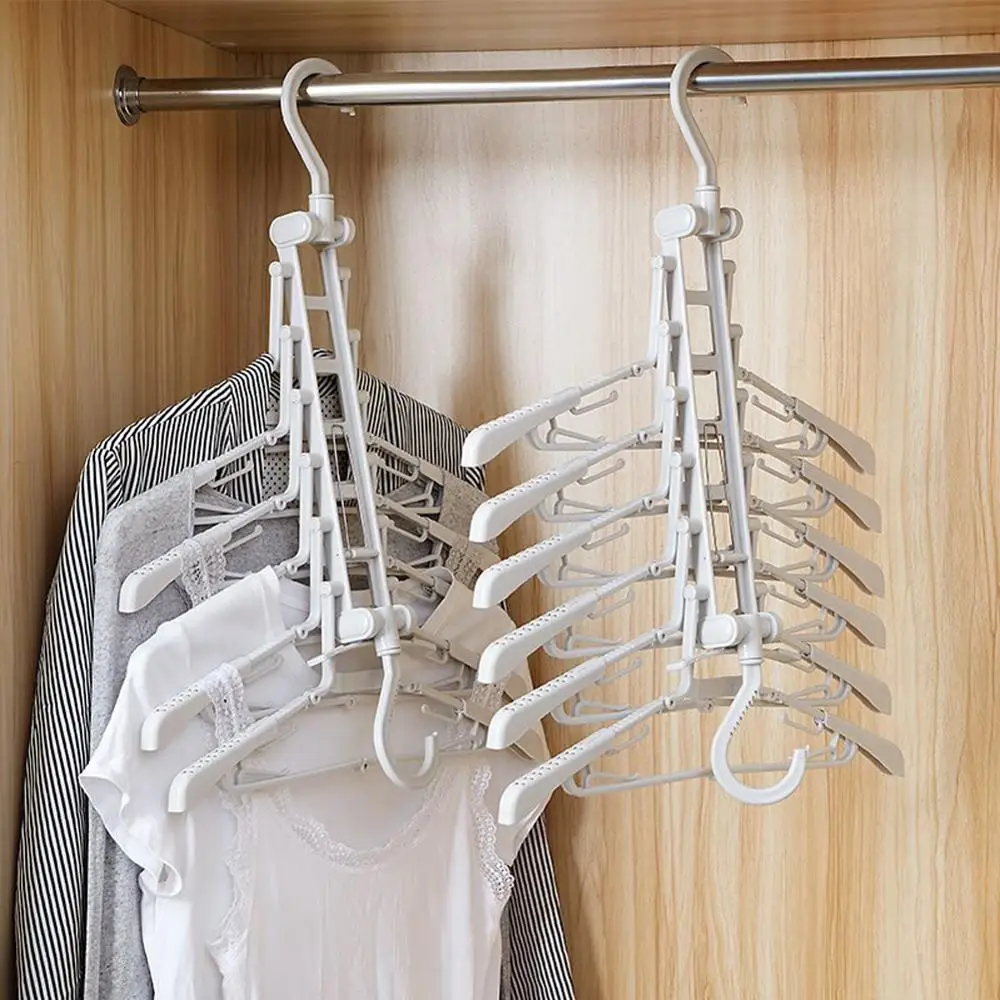 

1Pc Creative Multi-layer Folding Hangers Multipurpose Clothes Hat Pants Save Space Storage Rack Wardrobe Storage Organization